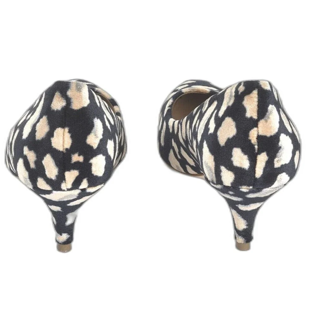 Anthropologie Leopard Print Velvet Heel w/ Cushion Insole Size 6 - Picture 2 of 5